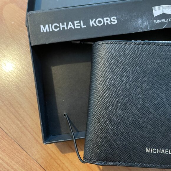 Michael Kors Men's Genuine Leather Andy Slim Black Billfold Wallet. BRAND NEW! - Picture 10 of 10